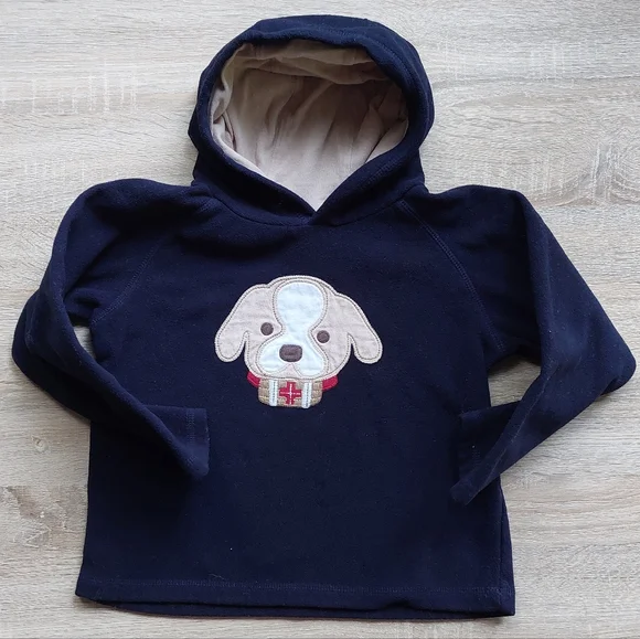 2010 FLEECE (v)guc Gymboree fleece dog hoodie 4T-5T - Picture 2 of 10